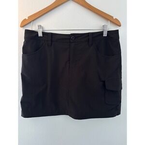 Eddie Bauer Women's Black Hiking Cargo Skort Active Tennis Pickleball Golf